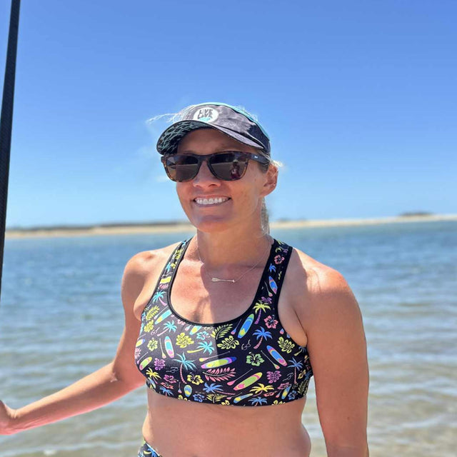 Women's SUP Board & Paddle Design Sports Bra – Moisture-Wicking Activewear for Paddleboard Enthusiasts
