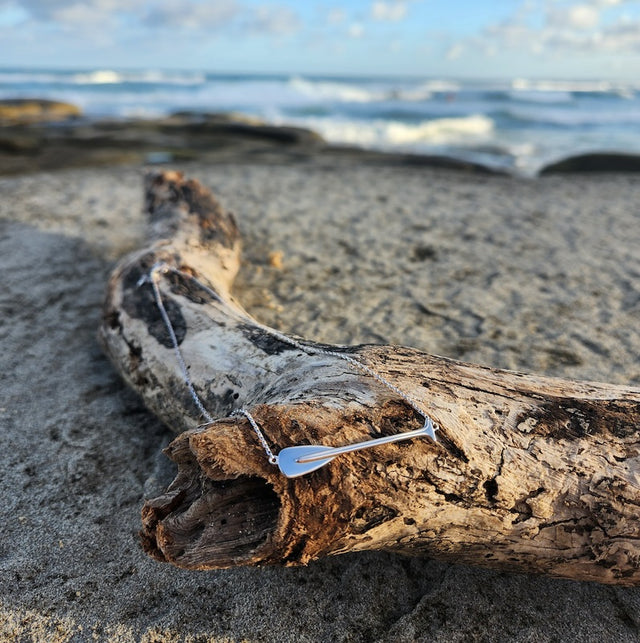 “Kirra” SUP Paddleboard Necklace – Adjustable Sterling Silver
