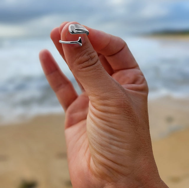 “Maui” SUP Paddleboard Ring – Adjustable Sterling Silver SUP Ring