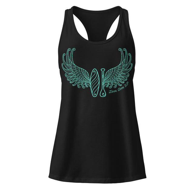 Women’s SUP Wings Fitted Racerback Tank Top – lightweight breathable knit, 60% cotton 40% polyester, fitted scoop-neck racerback.
