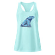 Women’s SUP Yoga Print Fitted Racerback Tank – soft breathable jersey, scoop neck, racerback, self-binding seams.