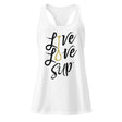 Gold women’s SUP Paddle fitted racerback tank top—soft, breathable, lightweight