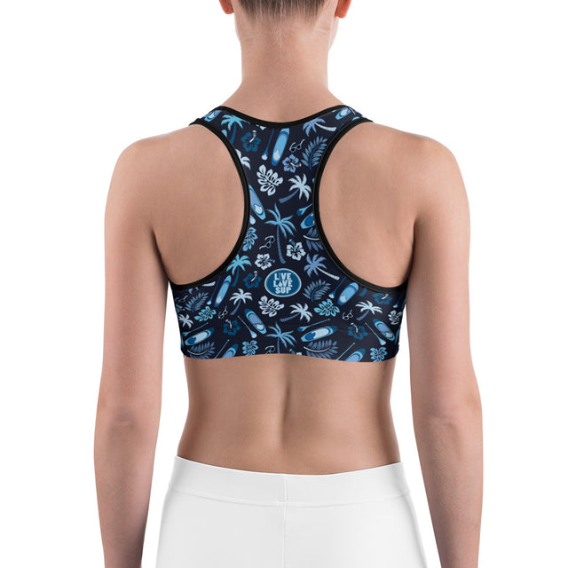 Women's SUP Board & Paddle Design Sports Bra – Moisture-Wicking Activewear for Paddleboard Enthusiasts
