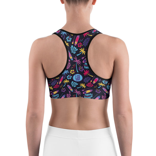 Women's SUP Board & Paddle Design Sports Bra – Moisture-Wicking Activewear for Paddleboard Enthusiasts