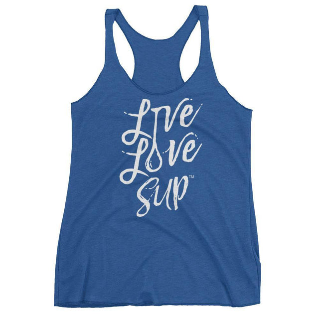 Women's SUP Handwritten Paddle Logo Triblend Tank - SUP Apparel - LIVE LOVE SUP