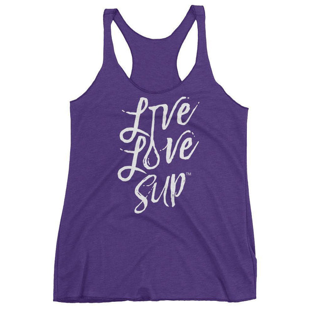 Women's SUP Handwritten Paddle Logo Triblend Tank - SUP Apparel - LIVE LOVE SUP