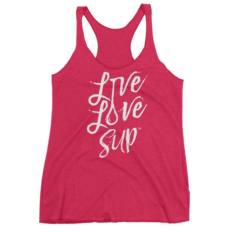 Women's SUP Handwritten Paddle Logo Triblend Tank - SUP Apparel - LIVE LOVE SUP