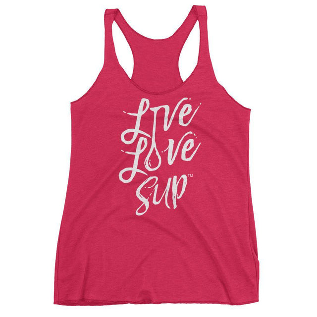 Women's SUP Handwritten Paddle Logo Triblend Tank - SUP Apparel - LIVE LOVE SUP