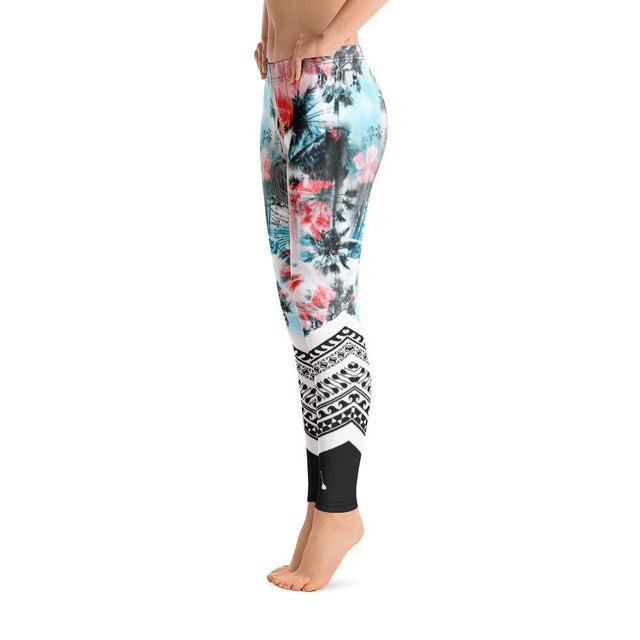 Black Palm Tahitian SUP - Paddle - Surf Leggings - SUP Apparel - LIVE LOVE SUP