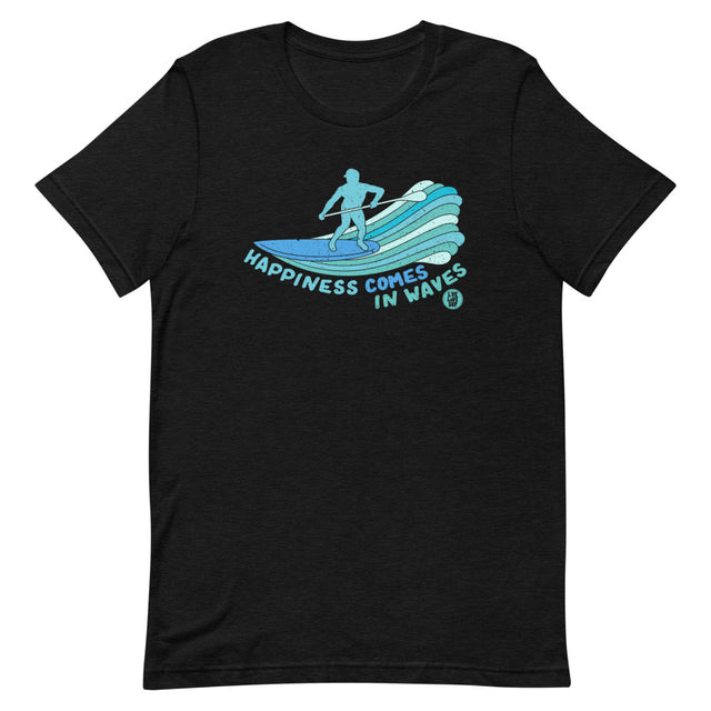 Men's Happiness Comes in Waves Stand Up Paddle T-shirt - SUP Apparel - LIVE LOVE SUP