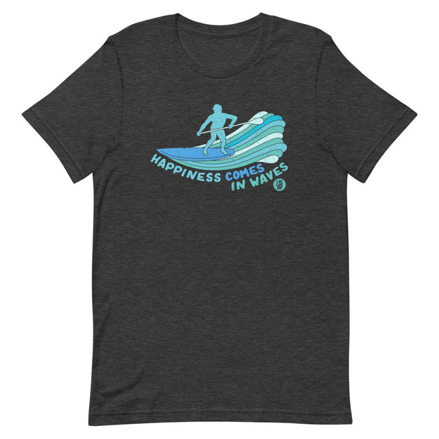Men's Happiness Comes in Waves Stand Up Paddle T-shirt - SUP Apparel - LIVE LOVE SUP