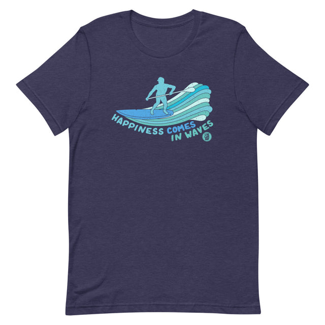 Men's Happiness Comes in Waves Stand Up Paddle T-shirt - SUP Apparel - LIVE LOVE SUP