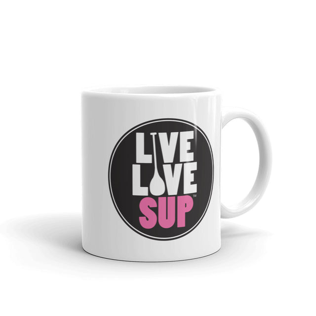 Live Love SUP Pink Logo Mug┊Best Paddle Board Mugs Shop┊Live Love SUP
