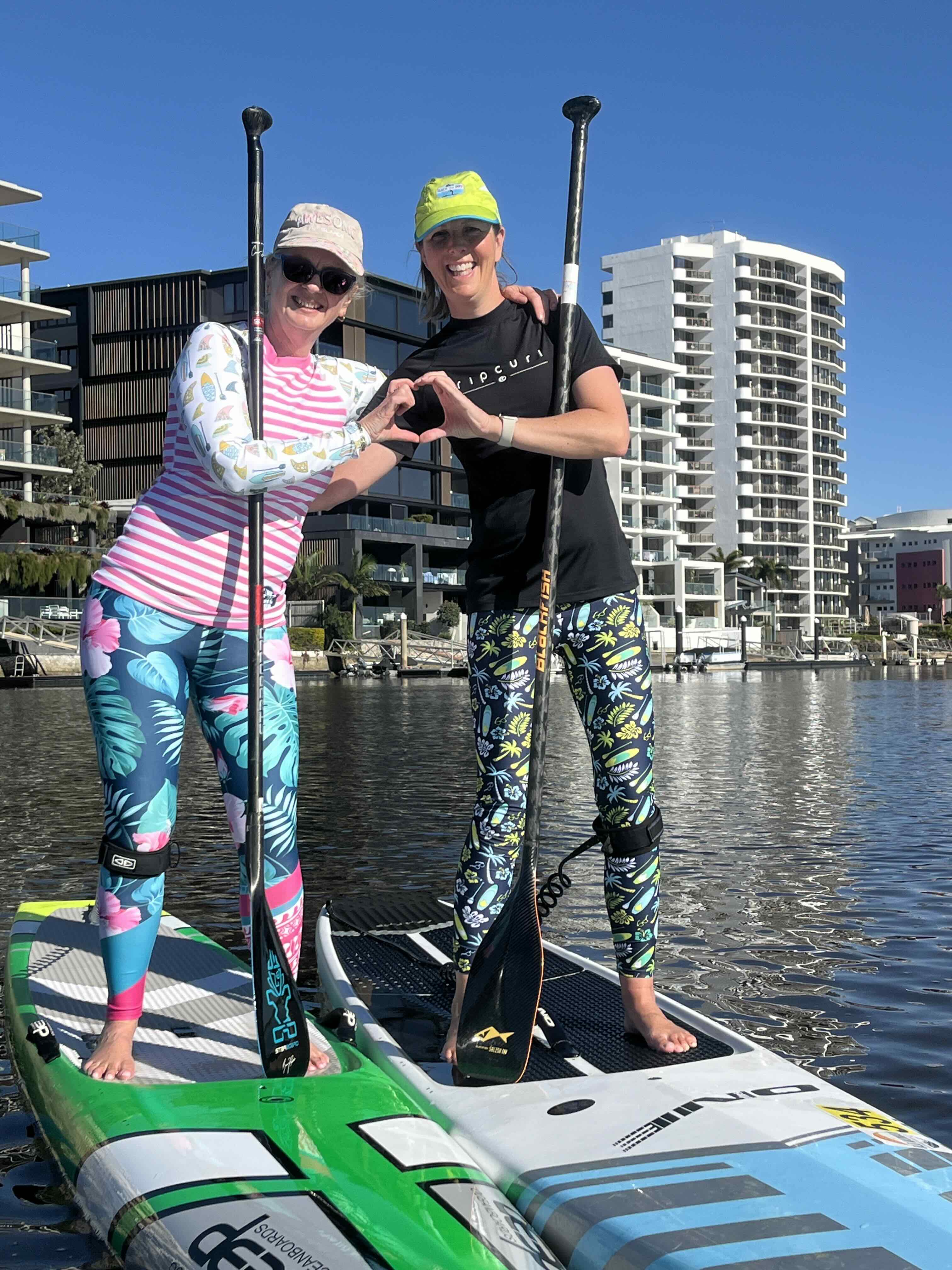 SUP Hawaiian Lifestyle Pink Paddle Surf Leggings – UPF 40+