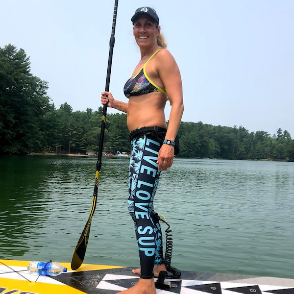 SUP Hawaiian Lifestyle Turquoise Paddle - Surf Leggings