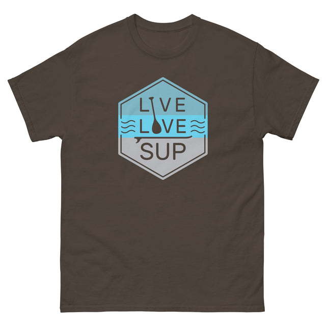 🎁 Live Love SUP Badge Unisex Classic Tee – Premium Structured Cotton | LIVE LOVE SUP (100% off)