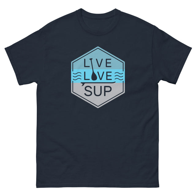 🎁 Live Love SUP Badge Unisex Classic Tee – Premium Structured Cotton | LIVE LOVE SUP (100% off)
