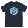 🎁 Live Love SUP Badge Unisex Classic Tee – Premium Structured Cotton | LIVE LOVE SUP (100% off)