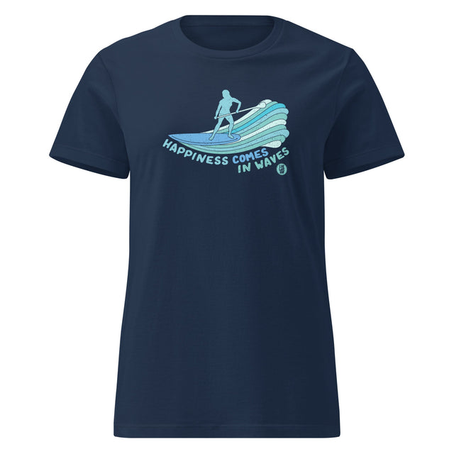 🎁 Women’s “Happiness Comes in Waves” Classic T-Shirt – LIVE LOVE SUP (100% off)