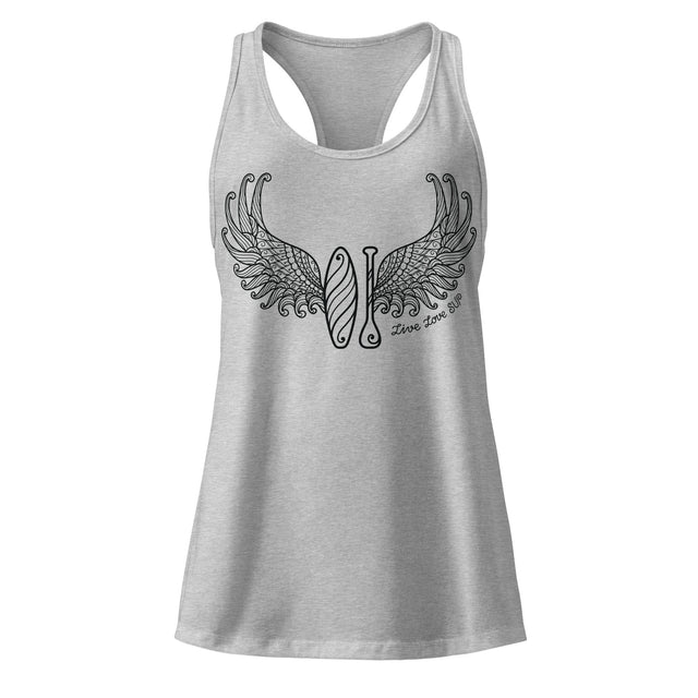 🎁 Women’s SUP Wings Fitted Racerback Tank Top – LIVE LOVE SUP (100% off)