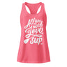 🎁 Women’s “All You Need Is SUP & Love” Fitted Racerback Tank – LIVE LOVE SUP (100% off)