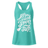 🎁 Women’s “All You Need Is SUP & Love” Fitted Racerback Tank – LIVE LOVE SUP (100% off)