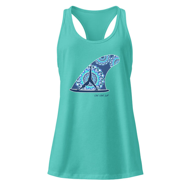 🎁 Women’s Fitted Racerback Tank – SUP Yoga Print (100% off)