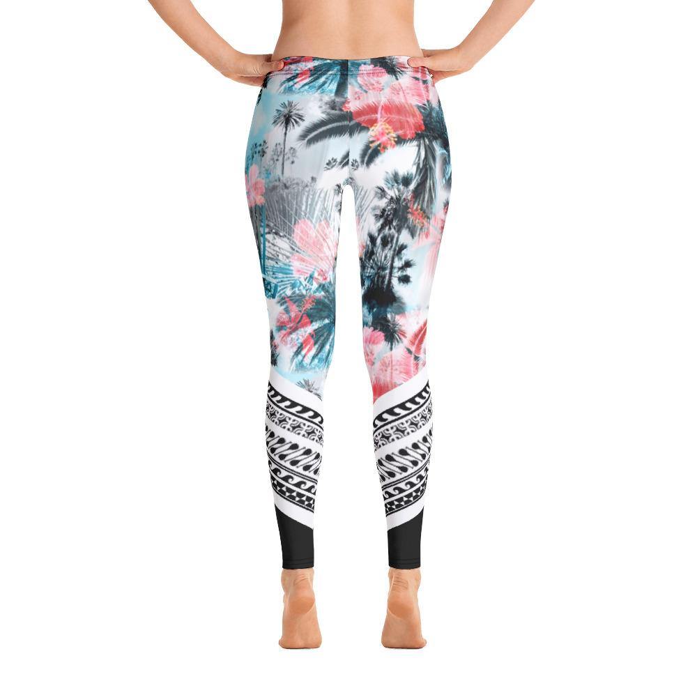 Black Palm Tahitian SUP Paddle Surf Leggings – UPF 40+, Stretch